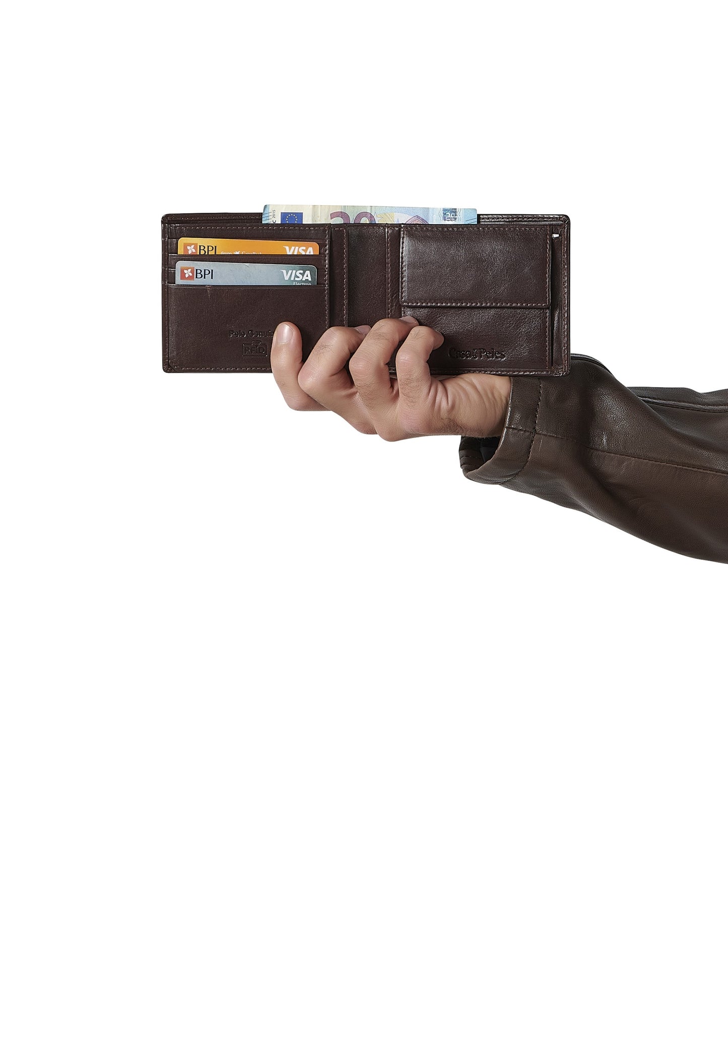 Carteira em pele suave VBA#00050